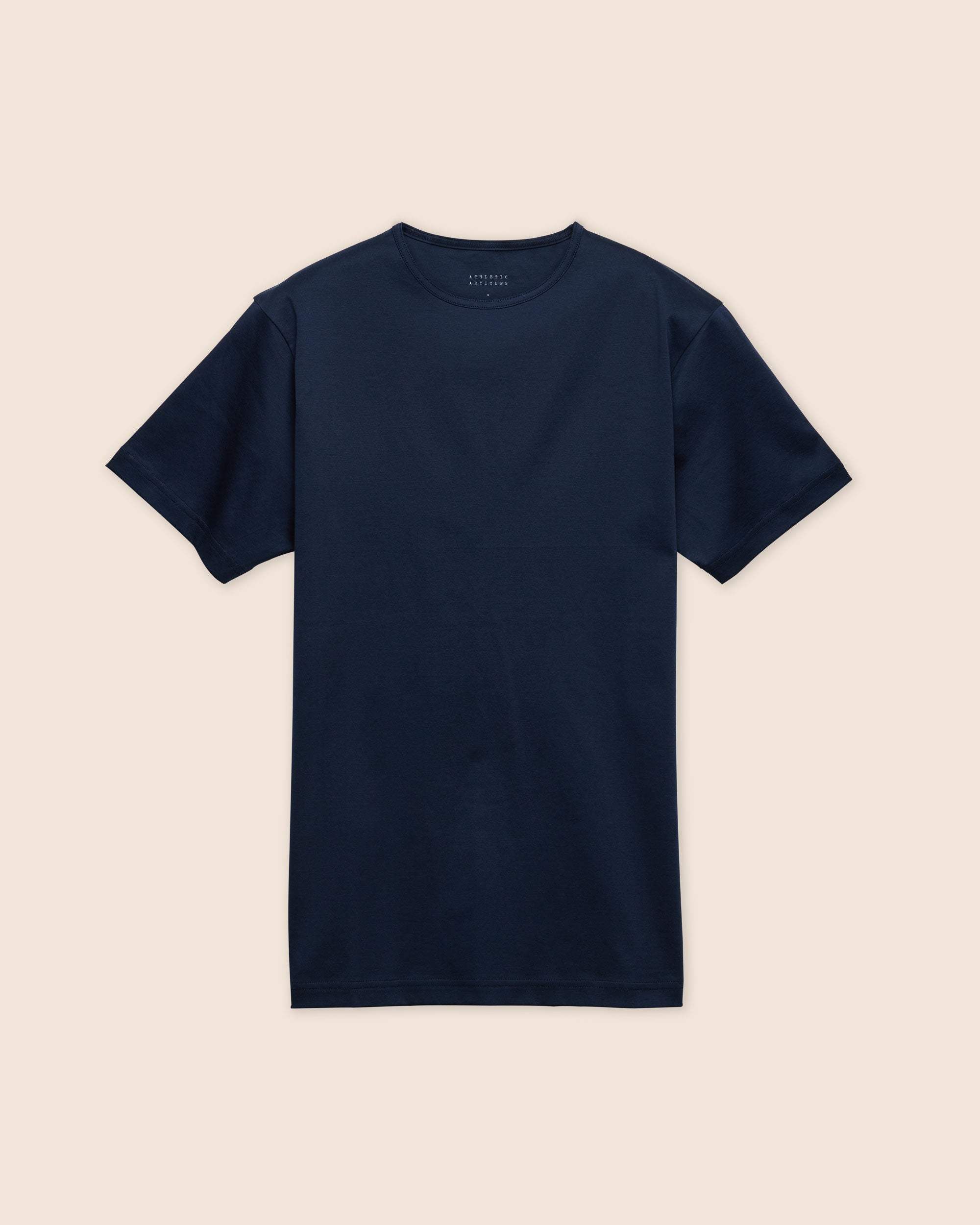 トップス auskou MIMEME aci-t navy SHORT SLEEVE T-SHIRT IN NAVY SUPIMA COTTON – Athletic Articles