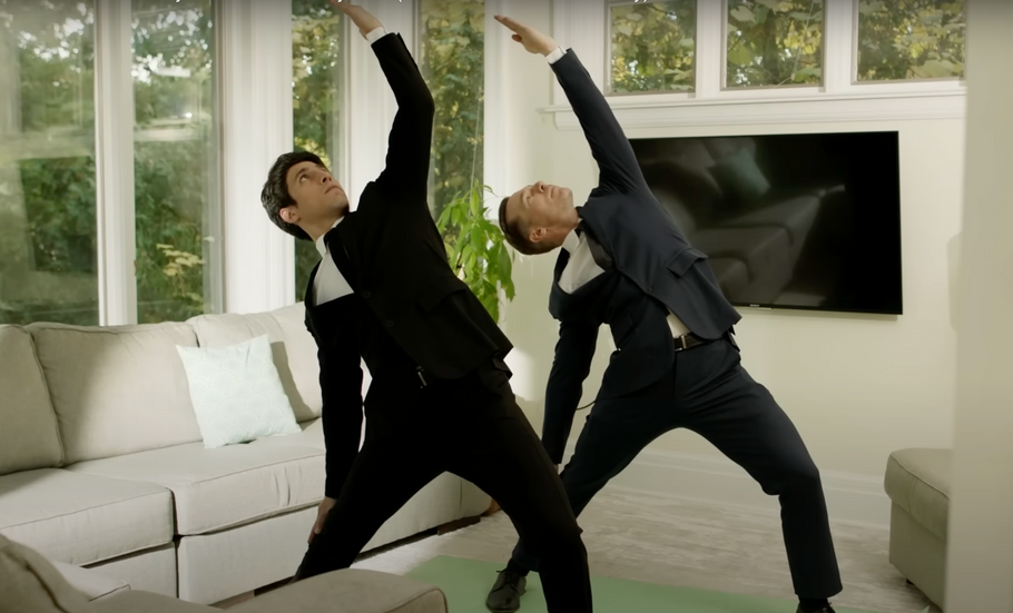 When’s the last time you did yoga in a suit?