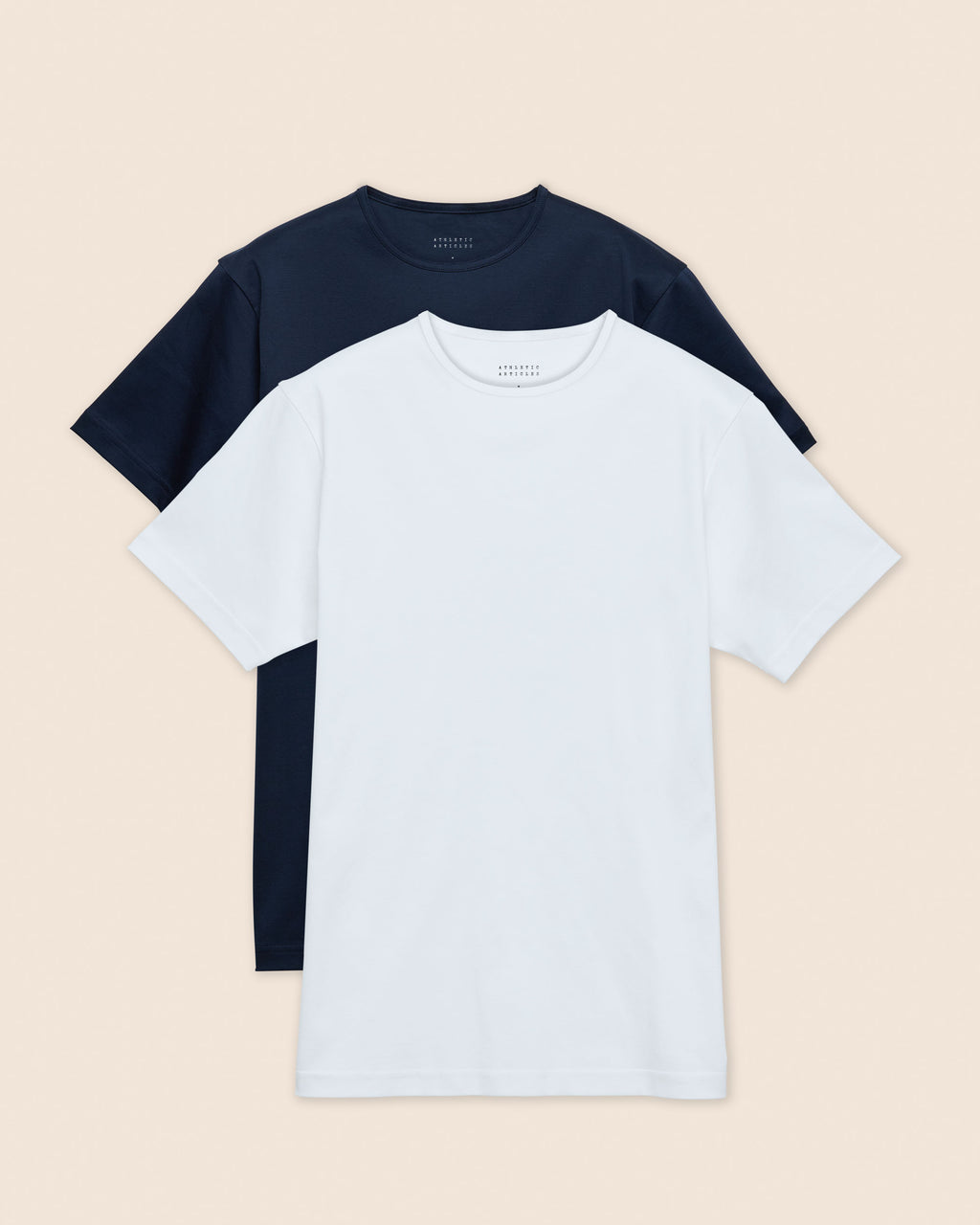 2-PACK SHORT SLEEVE T-SHIRT IN NAVY AND WHITE SUPIMA COTTON (PRE-SALE)